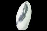 Free-Standing, Polished Blue and White Agate - Madagascar #140373-1